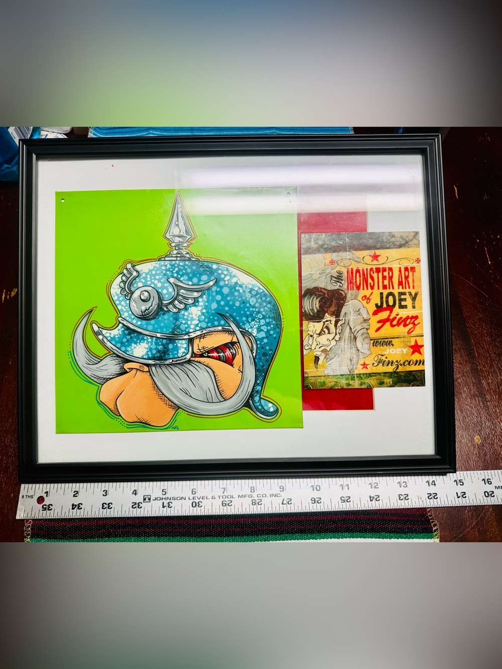 Original hand painted hot rod art by pinstriper Joey Finz rat rod flying eyeball